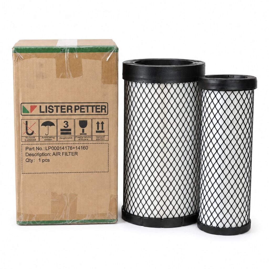 Repuestos Lister Petter 16 Kit de filtro de aire Lister Petter LP00014176 y LP00014160 para plantas eléctricas