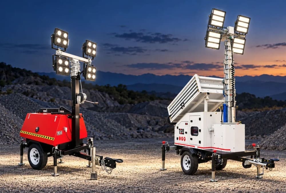 torres-iluminacion-LED-Diesel-Solare-GENMAQ torres de Iluminación, LED, Motor Lister Petter, paneles solares